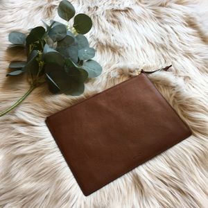 FOSSIL Emma Pouch Brown Clutch- NWT